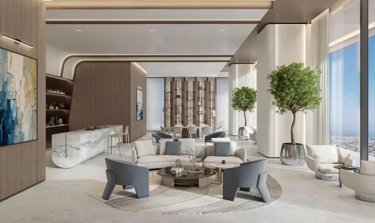 Berkeley Tower — Salon · perspective du promoteur