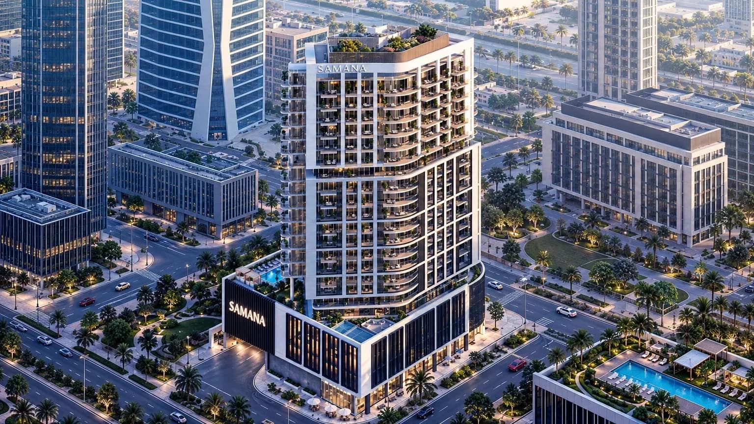 Samana Downtown One — La résidence dans son environnement urbain