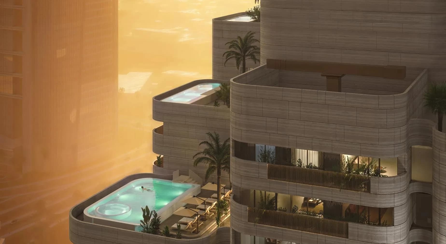 Nine Collective — Piscine · perspective du promoteur
